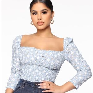 Wanderlust Dreams Cropped Top - Blue/Combo